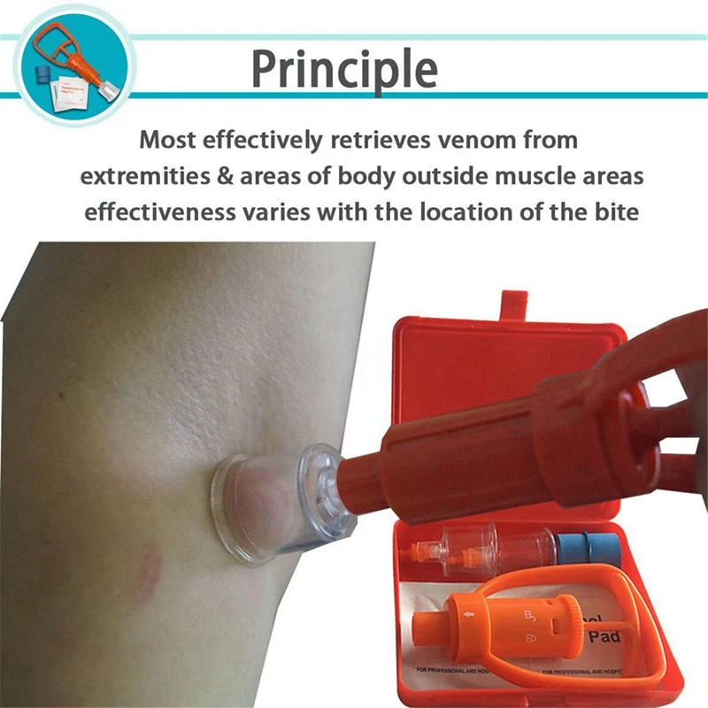 A003 4X Venom Extractor ปั๊ม First Aid Safety Kit ฉุกเฉินงูกัดกลางแจ้ง Camping Survival เครื่องมือ SOS