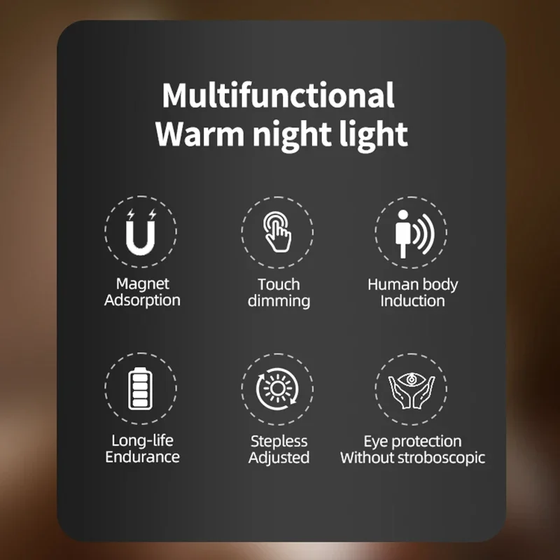 Lampada da scrivania con luce notturna a LED magnetica Lampada da tavolo con regolazione USB ricaricabile Lampada da lettura per ufficio studio per computer per camera da letto