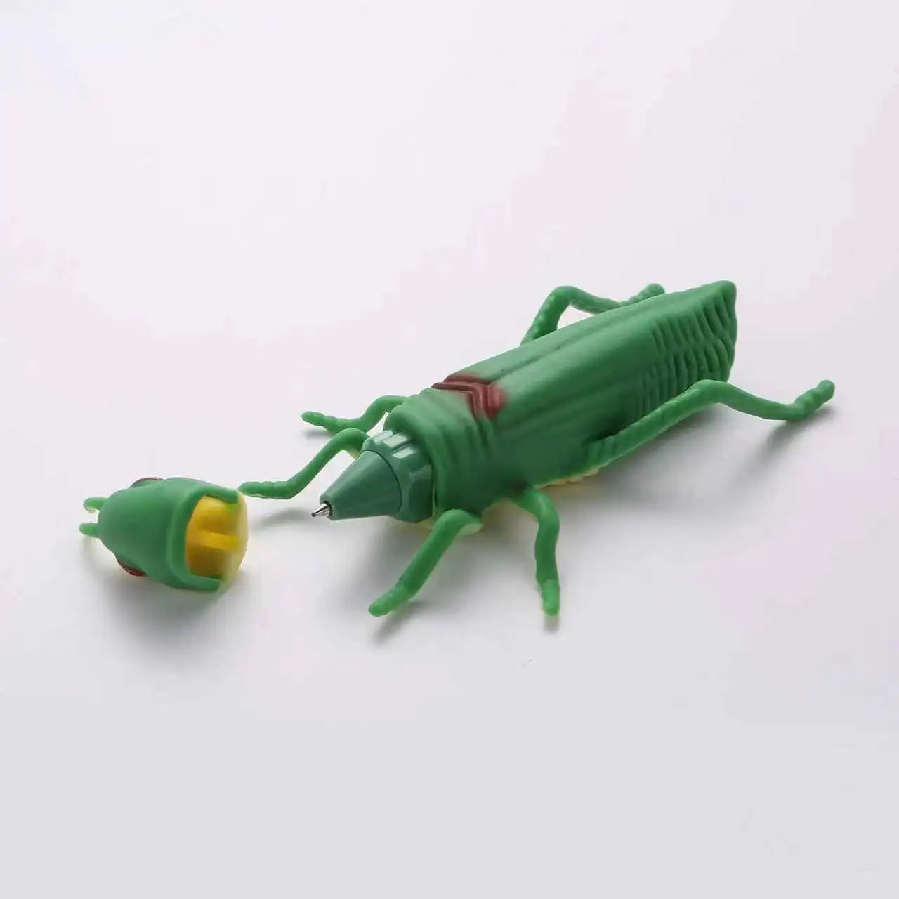 1/2Pcs Random Creative Grasshopper Shape Ballpoint Pen Silicone Shell Writing Signature Pen for Students & Children