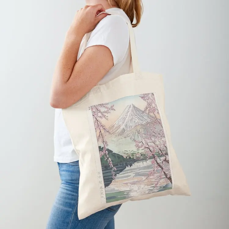 

Mount Fuji Cherry Blossom Tote Bag sacs de shopping great bag tote bag university custom bags