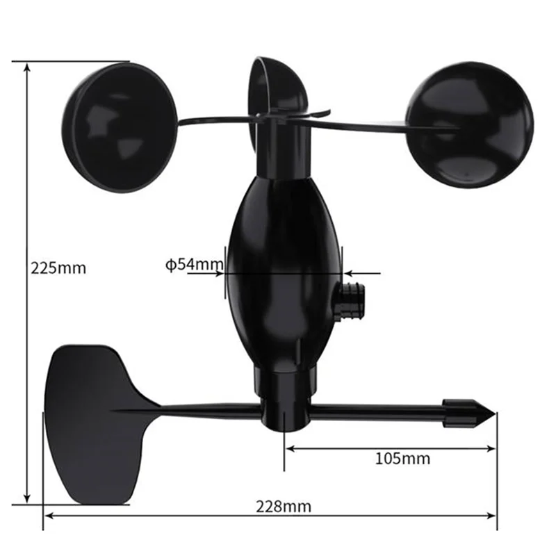 ANEMOMETER pemanas sendiri OUTPUT RS485 nirkabel WIFI 4G untuk perangkat lunak SERVER LORA LORAWAN GPRS