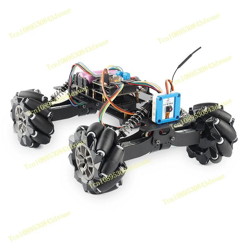 Omnidirectional mobile cart chassis with 4WD Mecanum wheels,intelligent cart chassis,adjustable suspension shock-absorbing wheel