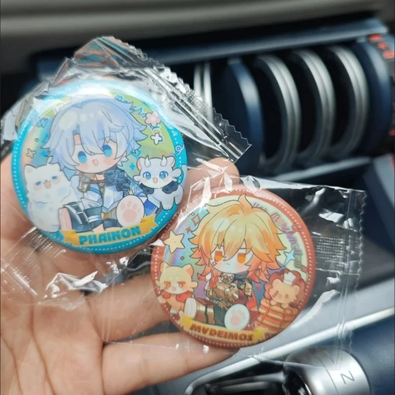 Cute Honkai:Star Rail Figure Mydei Phainon Anaxa Pins Cartoon Character Badge Round Brooch Fans Collection Gift Bags Accessories