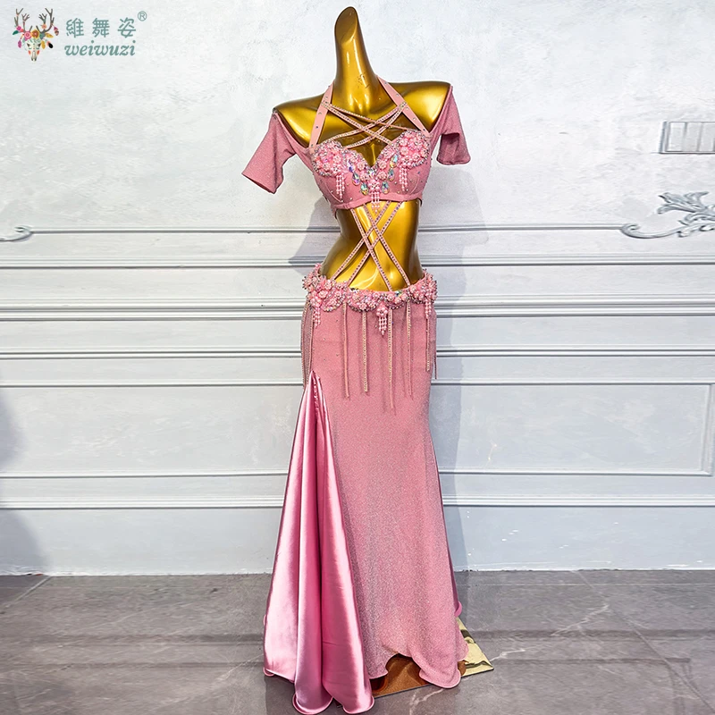 

BellyDancing Performance Costumes Senior AB Stones Tassels Dress Dancer Competition Dresses Oriental Dance Professional Clothing