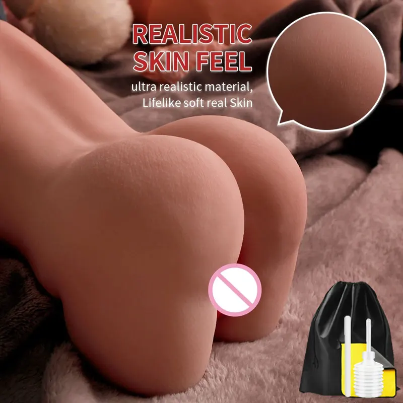Masturbatore maschile con grassoccio aggiornato realistico vaginale stretto seno anale giocattoli del sesso maschile bambola del sesso portatile giocattolo del sesso di aspirazione per gli uomini