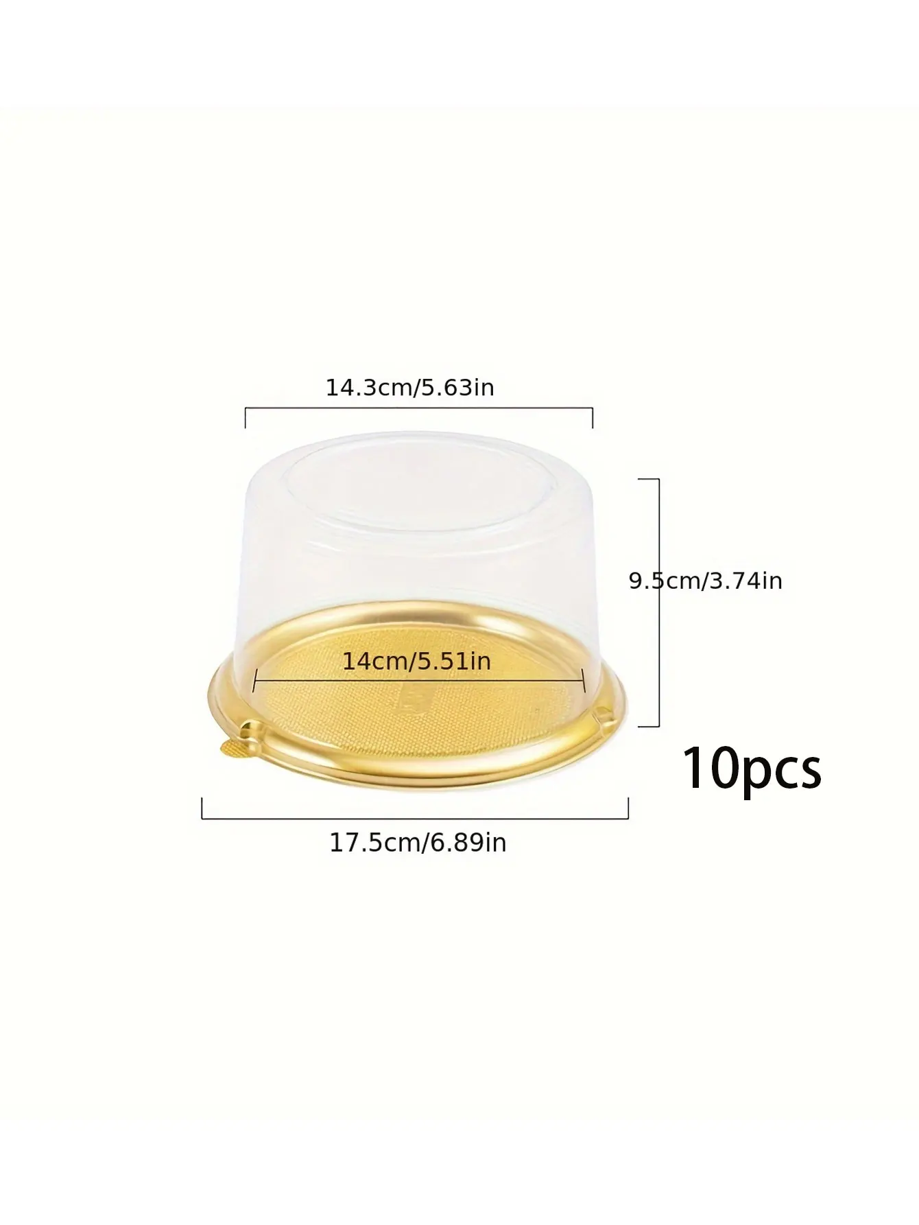 Käse-Chiffon-Kuchen-Verpackungsbox Transparente Runde Baskische Dessert-Blisterverpackung für Hausgemachtes Backen 10 Stück – Detail 5