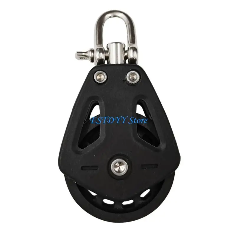 

G6DE Sailboats Universal Head Nylons Single Pulley Soft Rope Swivels Bearing Block for Rope Management
