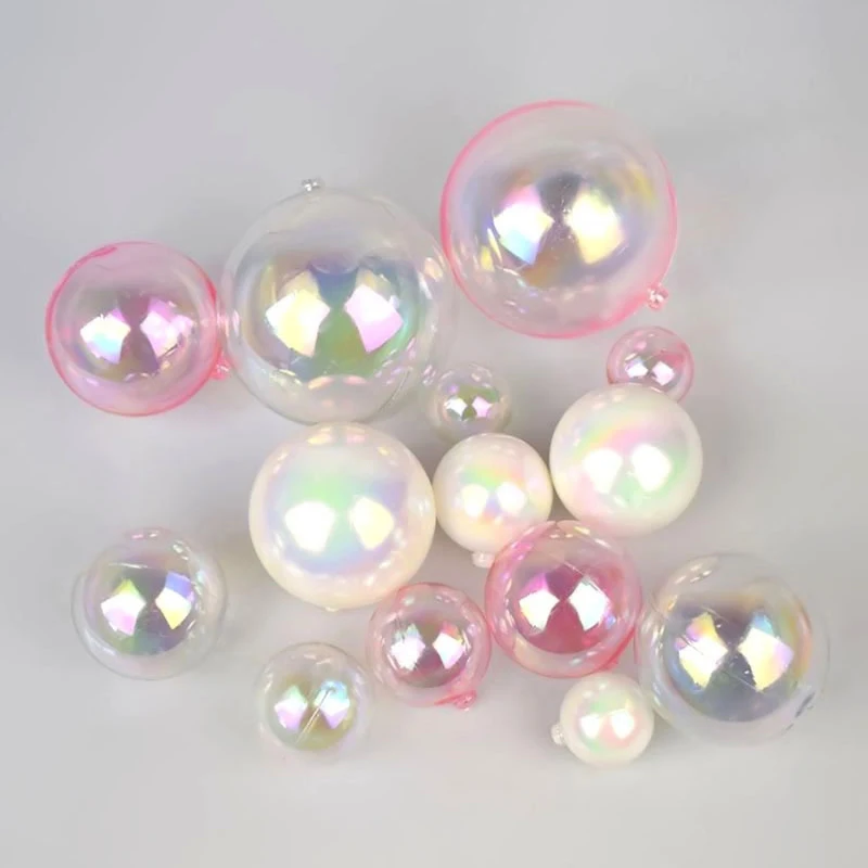 10 Uds bola colorida pastel Topper globo transparente Cupcake decoración DIY para fiesta de cumpleaños boda