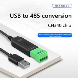 Industrial USB To RS485 Converter Upgrade Protection Converter CH340 PLC serial port IO module Standard RS-485 Connector