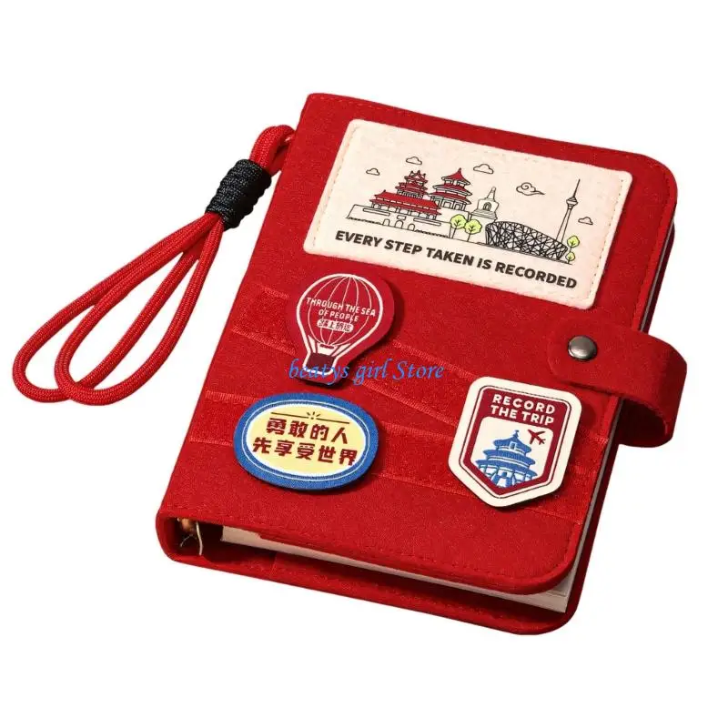 

C7AB Logbook Notebook For Vacation Memories Souvenirs Stamp Collection Travel Diary