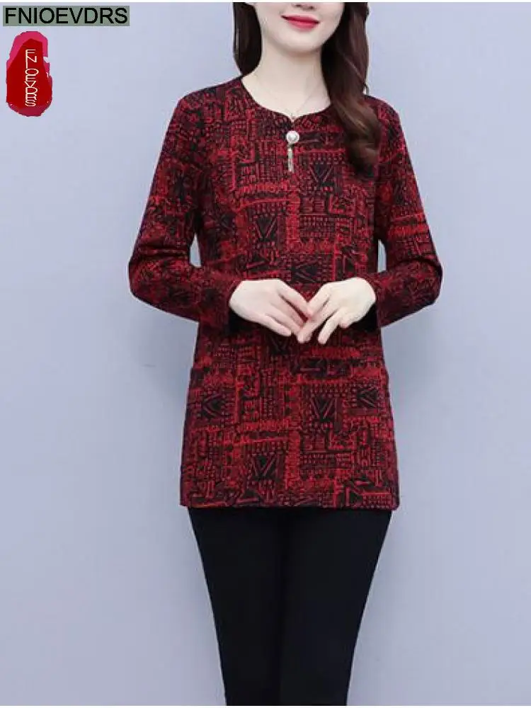 Hot Sales Loose Tunic Tops Hot Women Long Sleeve Elegant Office Lady Rretro Vintage Printed Belly Design Peplum Top Blouses