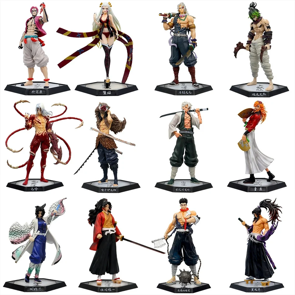 Anime Kamado Tanjirou Nezuko Demon Slayer Figure Action Figures PVC Model Toys Zenitsu Figurine Inosuke Kimetsu No Yaiba Figura