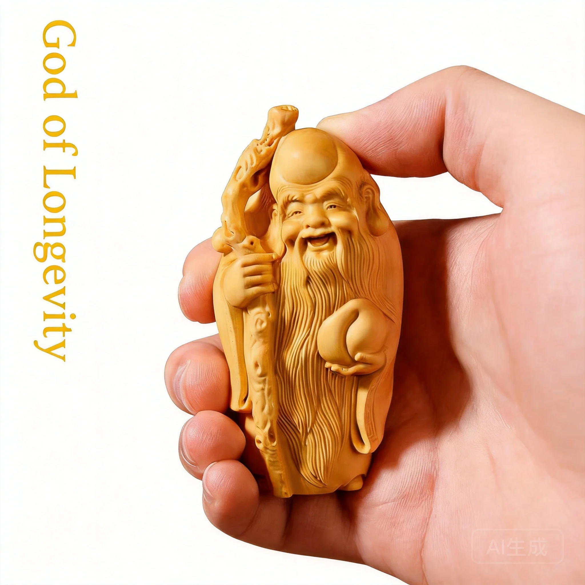 chinese-style-hand-carved-boxwood-god-of-longevity-figurine-7cm-8cm-auspicious-blessing-good-luck-long-life-handheld-ornament