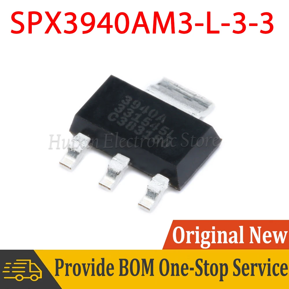 

2pcs SPX3940AM3-L-3-3/TR SPX3940AM3-L-3-3 SOT-223 SMD New and Original IC Chipset