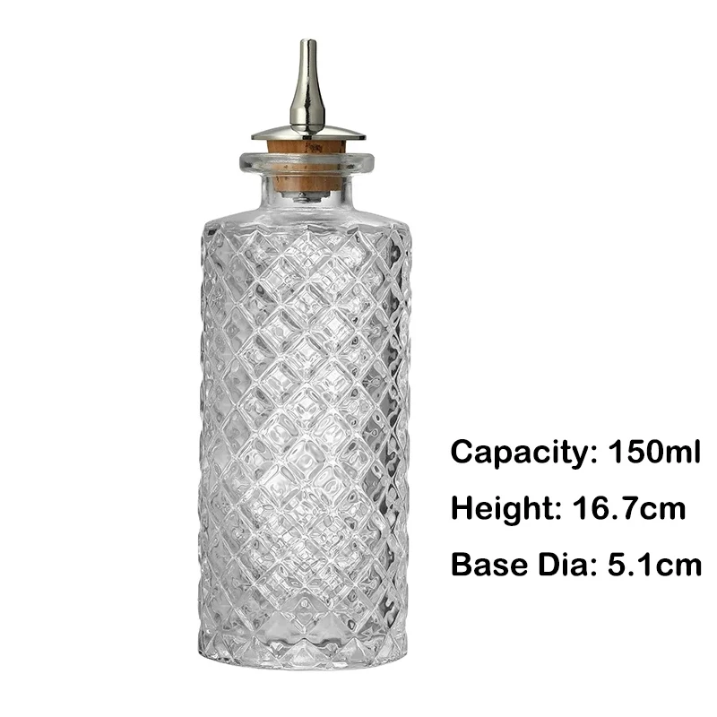 Vintage Cocktail Bitters Flasche mit Dasher Top Professionelles Barzubehör Bar Tool – Detail 7