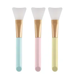 Brosse de masque facial en silicone, outil de soins de la peau du visage, tête souple, bricolage, film de boue, brosse réglable, queue inclinée, appliquer, outils de beauté du visage