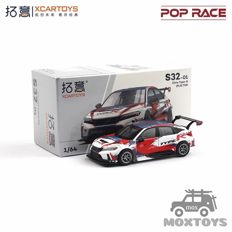 

Литая под давлением модель автомобиля Xcartoys x POP RACE 1:64 типа R TCR