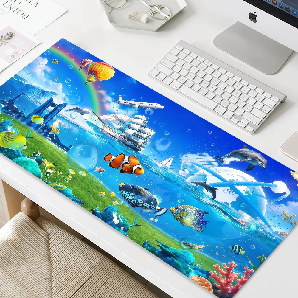 F-Frutiger Mouse Pad Technology MousePad Non-slip Lockedge Office Student Gaming Thickened Natural Large Writing Pad Cushion