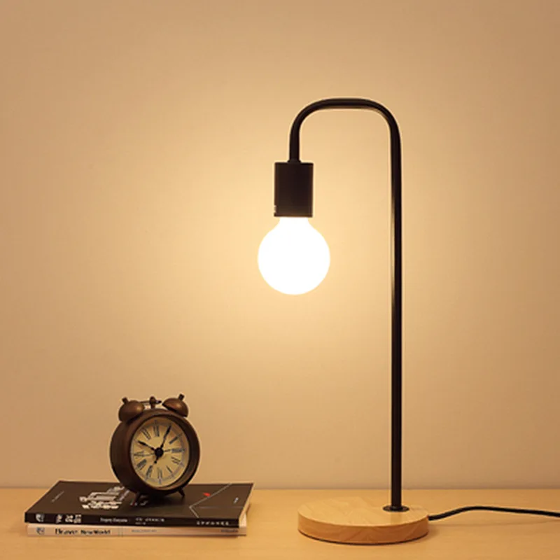 

American Decoration Simple Iron Desk Light Warm Household LED Table Lamp Living Room Creative Desk Standing Study Bedroom