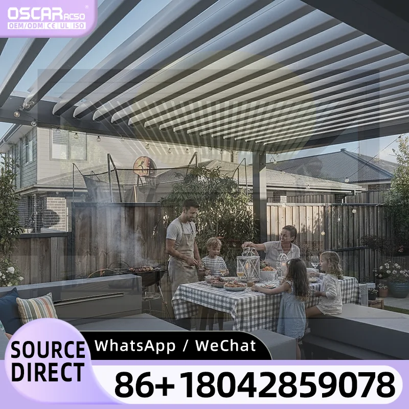 Sun Louver Weather Resistant Aluminum Patio Balcony Pergola for Outdoor Gardening and Poolside Areas pergola