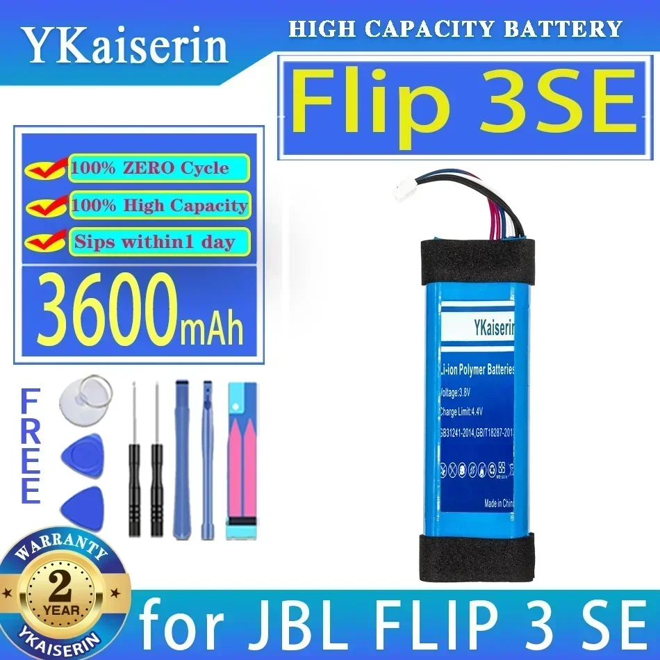 

YKaiserin Battery for JBL FLIP 3 Se/6 3SE for JBL FLIP3 FLIPSe Flip6 3600mAh/7700mAh High Quality Bateria Batteries Track NO