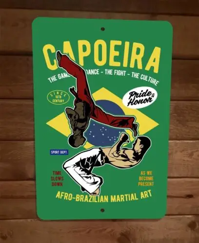 Capoeira Brazilian Martial Art Fight Dance Sports 8x12 Metal Wall Sign