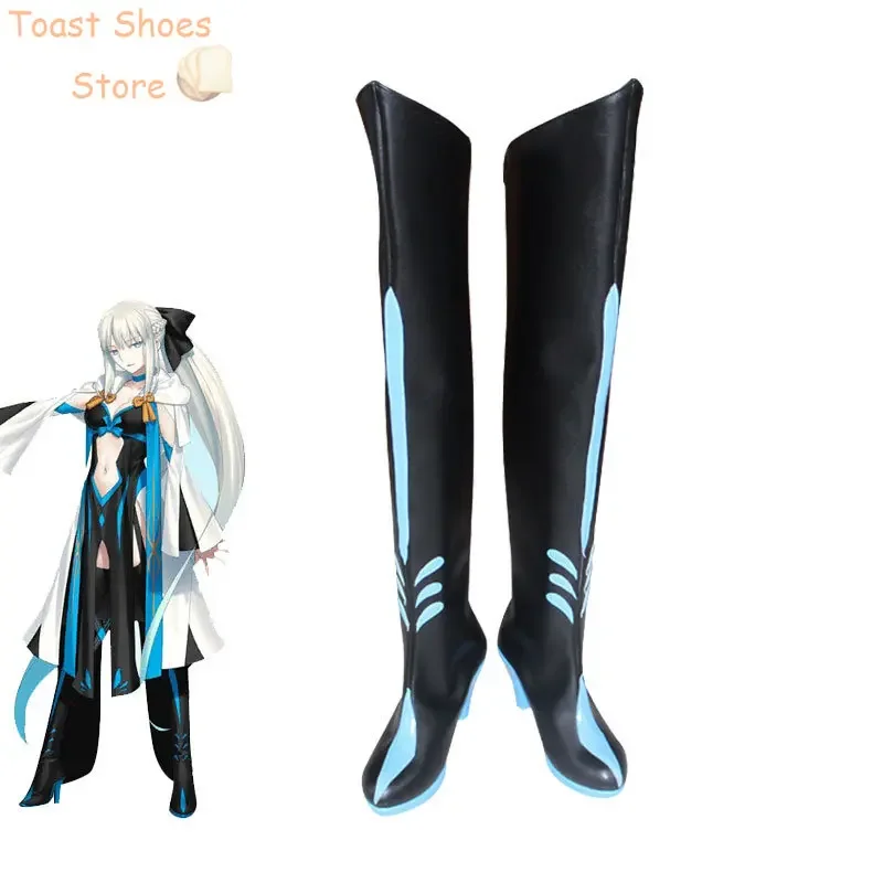 

FGO Morgan Обувь для косплея Хэллоуин Карнавальные сапоги Сабля Косплей Опора Аниме Обувь из искусственной кожи Костюм Опора