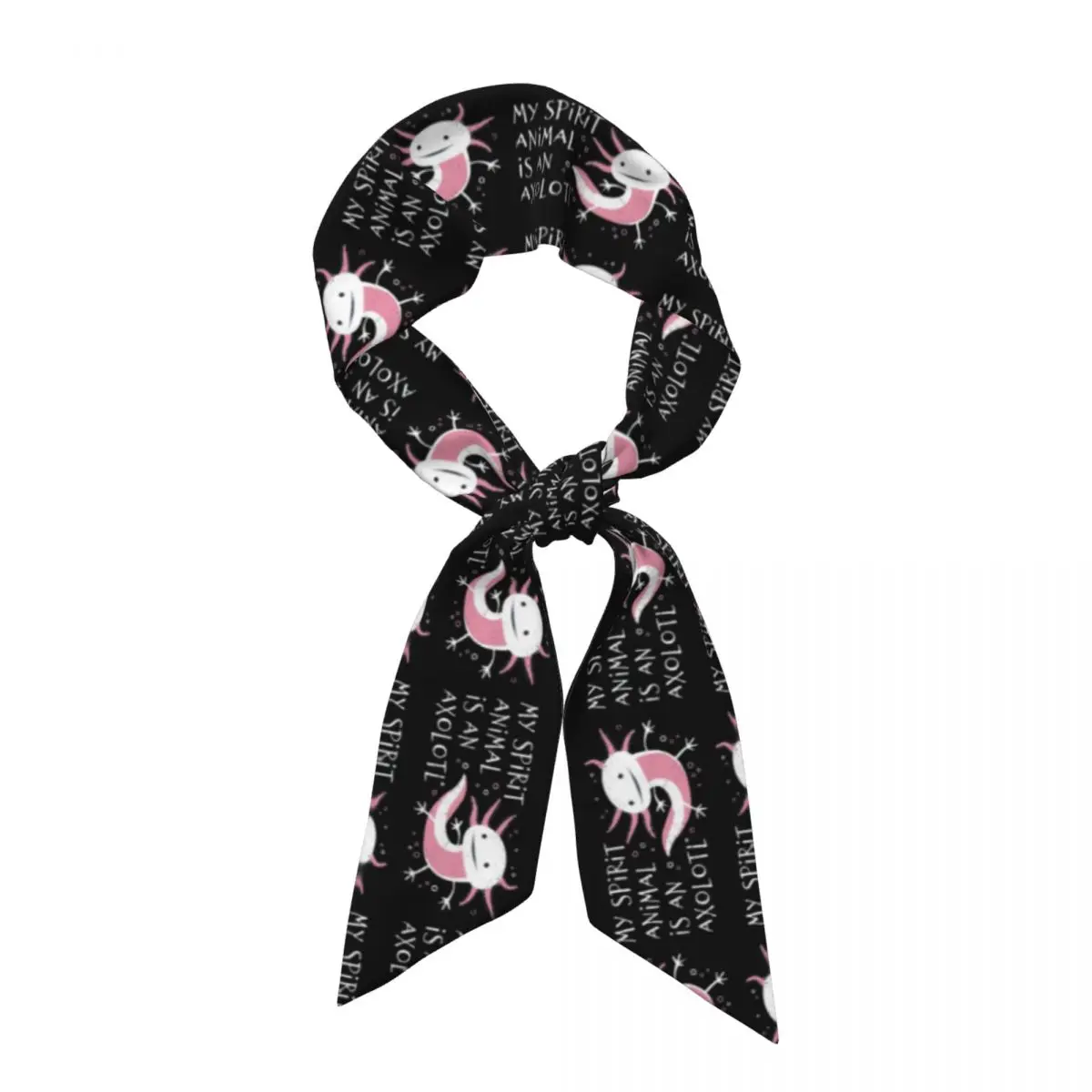 Cute Amphibian - My Spirit Animal Is An Axolotl Women Long Narrow Scarf Silky Skinny Scarf Multi-use Neck Head Wrap for