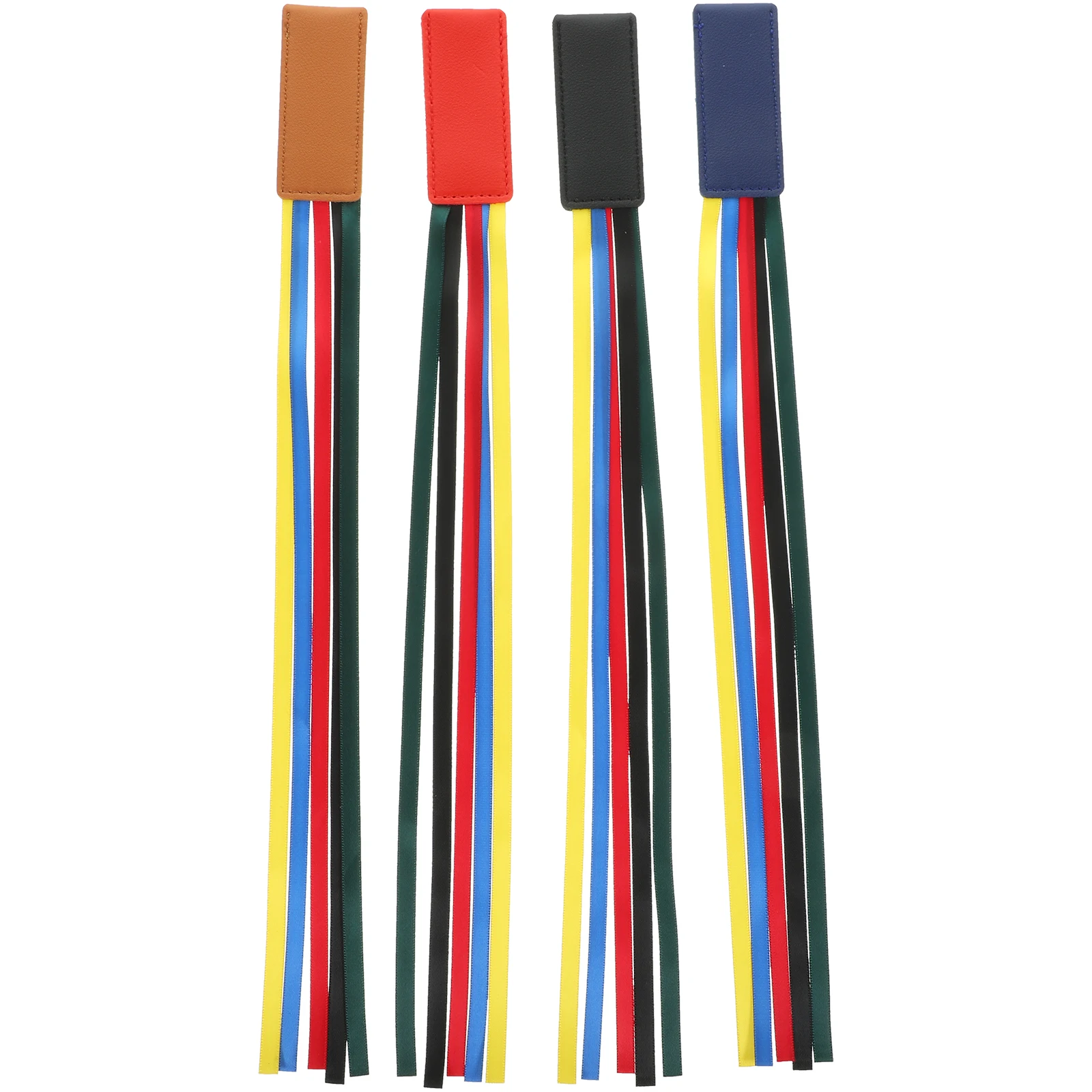 

4 Pcs Bookmark Ribbon Reading Bookmarks Page Marker Transparent Holder Tassel Accessories Markers Supply Student