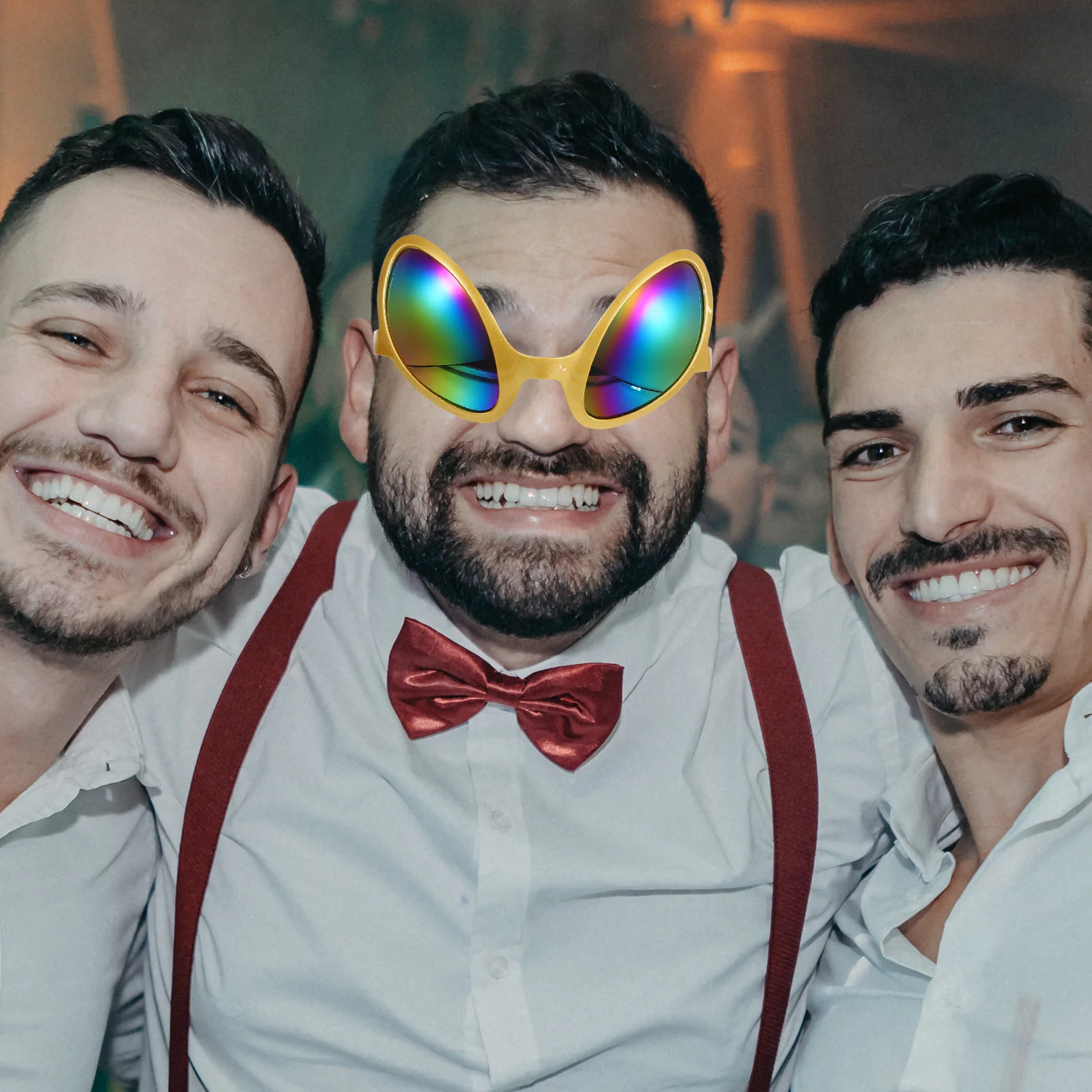 Gafas divertidas para adultos, accesorios de disfraz, gafas de sol doradas, gafas elegantes, accesorios de fiesta, accesorios únicos para fotos