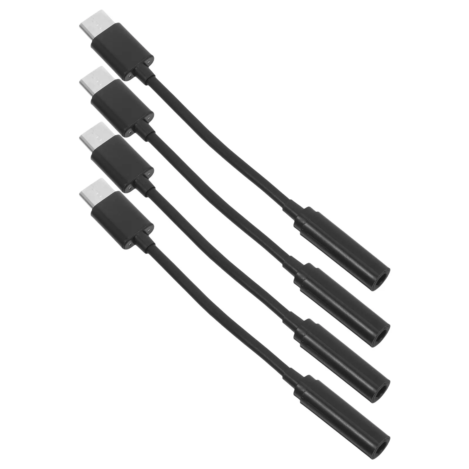 

4pcs Type Adapter Cable Durable Stereo Converter for Laptop Smartphone Headphone Speaker High Resolution