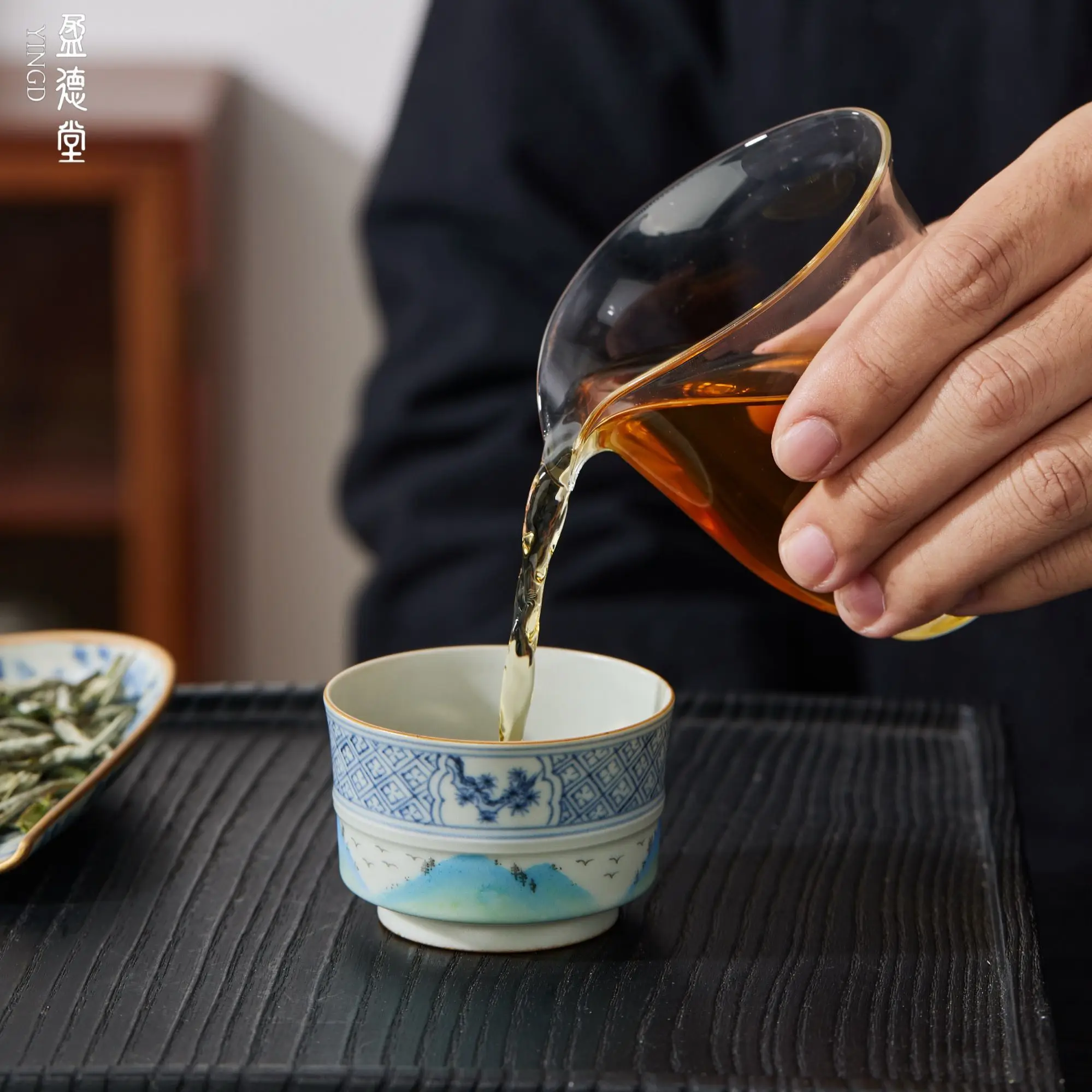 

Чайная чашка Yingdetang Jingdezhen, ручная роспись, пейзаж, керамика, для личного использования, высококачественная, для дегустации