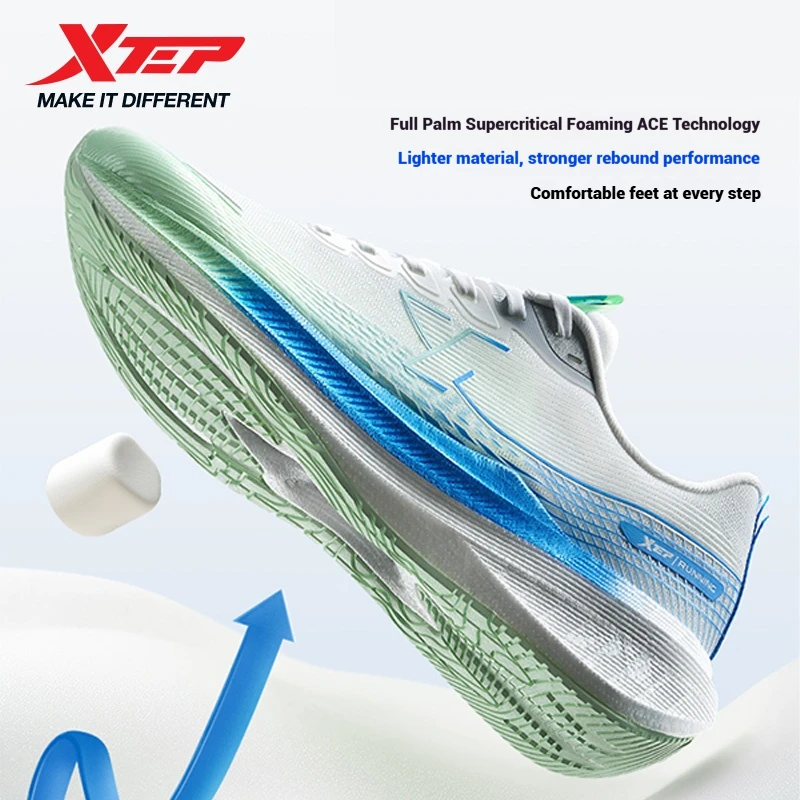 Męskie buty do biegania Xtep Kunpeng Lato 2024, lekkie, oddychające, amortyzujące, amortyzujące buty sportowe z odbiciem 875219110025 — zdjęcie 4