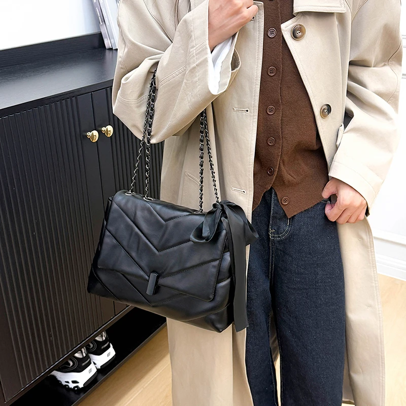 

Высококачественная роскошная женская кожаная сумка через плечо, элегантная дизайнерская сумка через плечо для модного городского повседневного использования