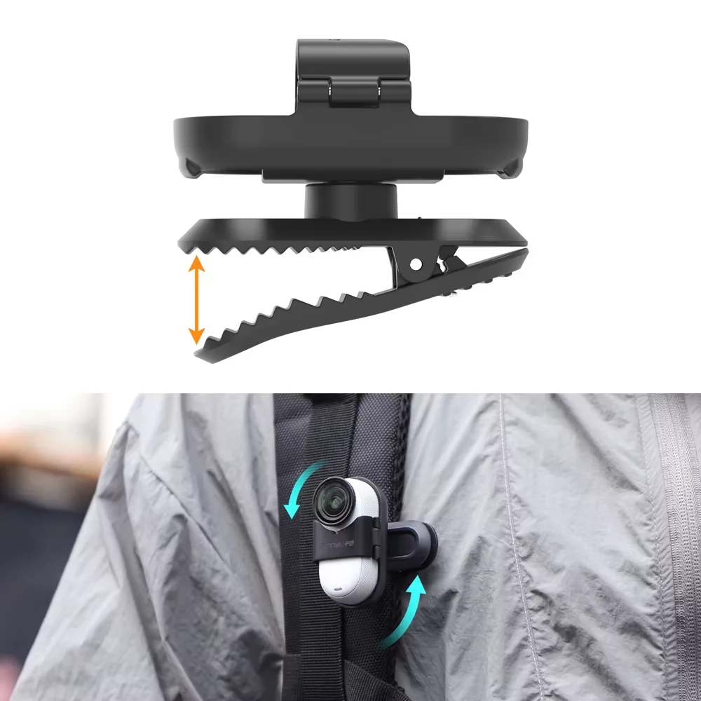 For Insta360 Go 3S/Go 3 Backpack Clip Holder Anti-Shake 360 Rotation Sports Camera Clip Mount for Insta360 Go 3S Accessories ﻿