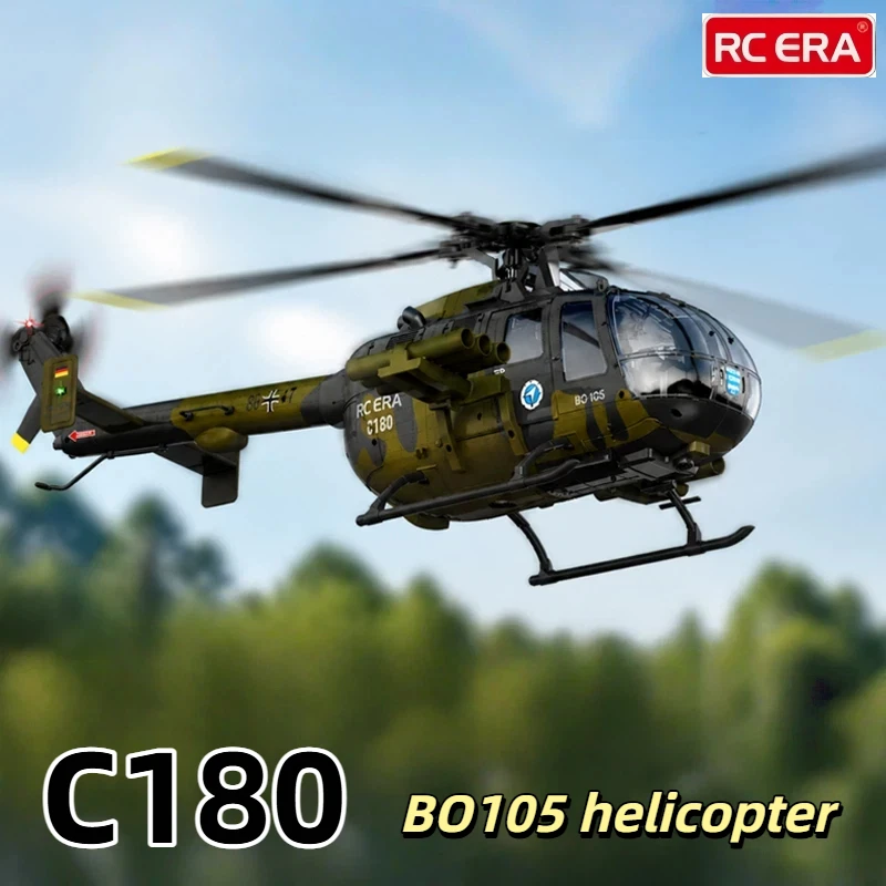Rc Era Rc Helicopter Bo 105 C180 6 Channel Dual Brushless Motor Lidar Optical Flow Positioning Stunt Inverted Flight For Adults