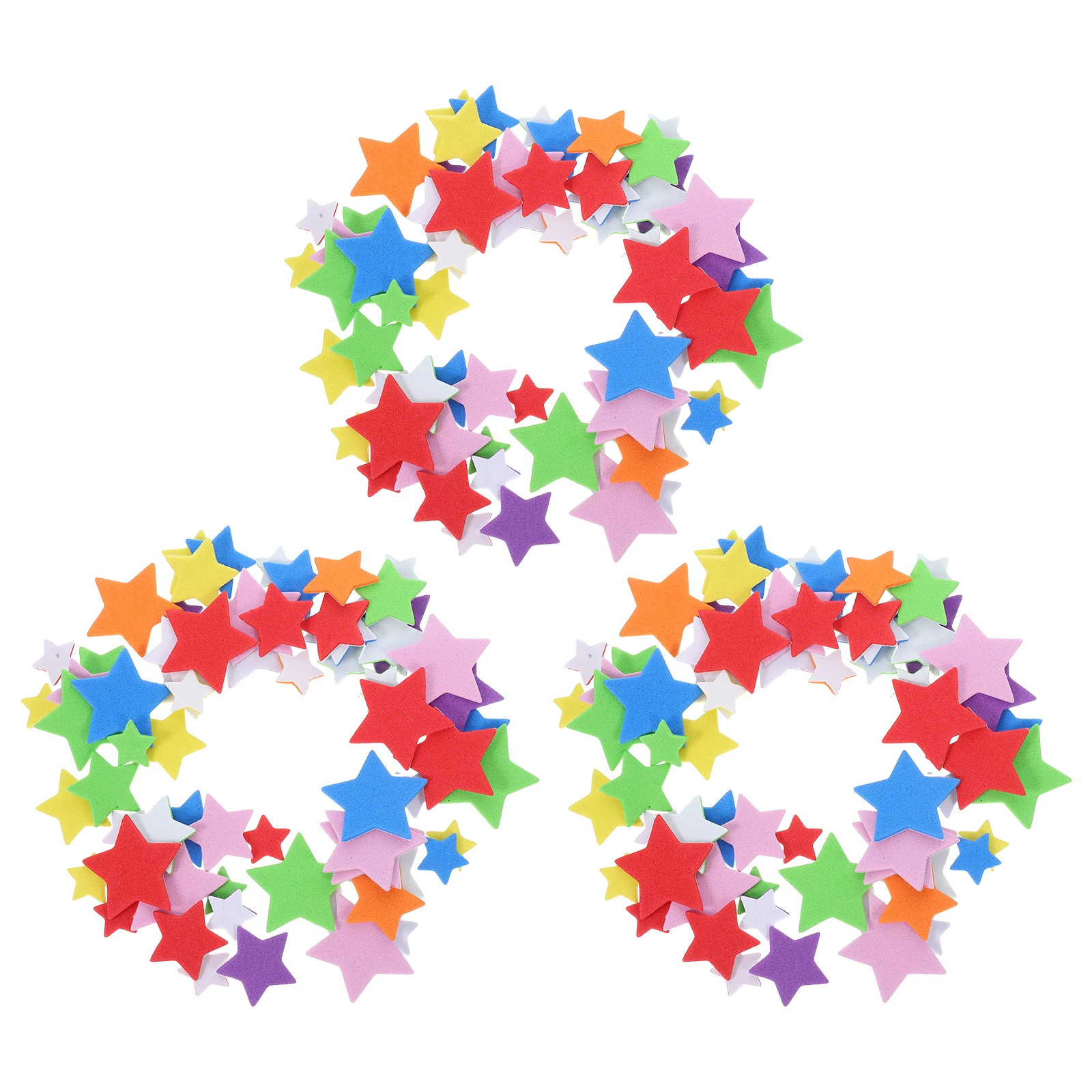 

Pentagram Stickers Star Shape Sponge DIY Colorful Self Adhesive Kids Craft Project Classroom Decoration Wall Kindergarten