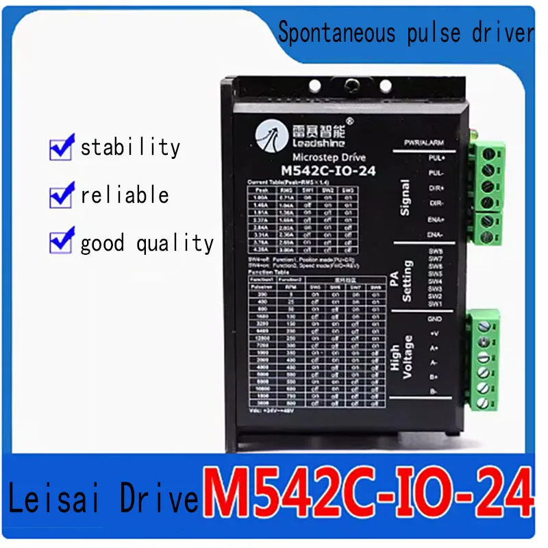 Lei Sai Intelligent M542C-IO-24 نبض عفوي 57 محرك متدرج سائق 24 فولت التحكم بدء التوقف