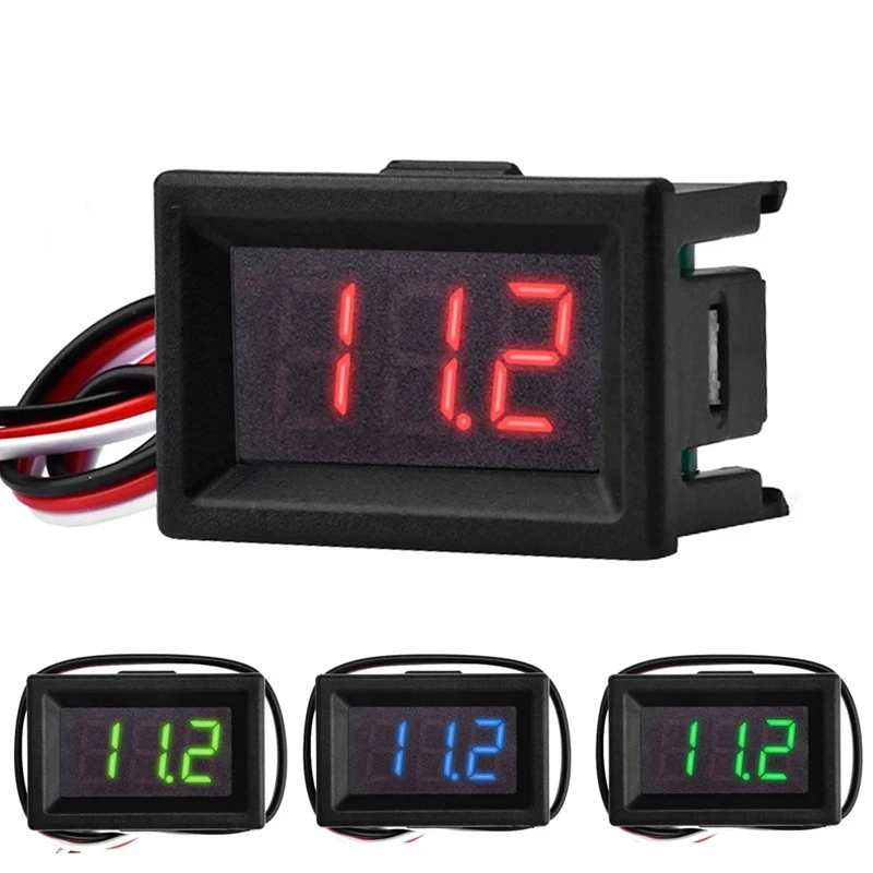 0.36 with shell voltmeter LED display high-precision instrument three-wire 0-30V digital display digital voltmeter