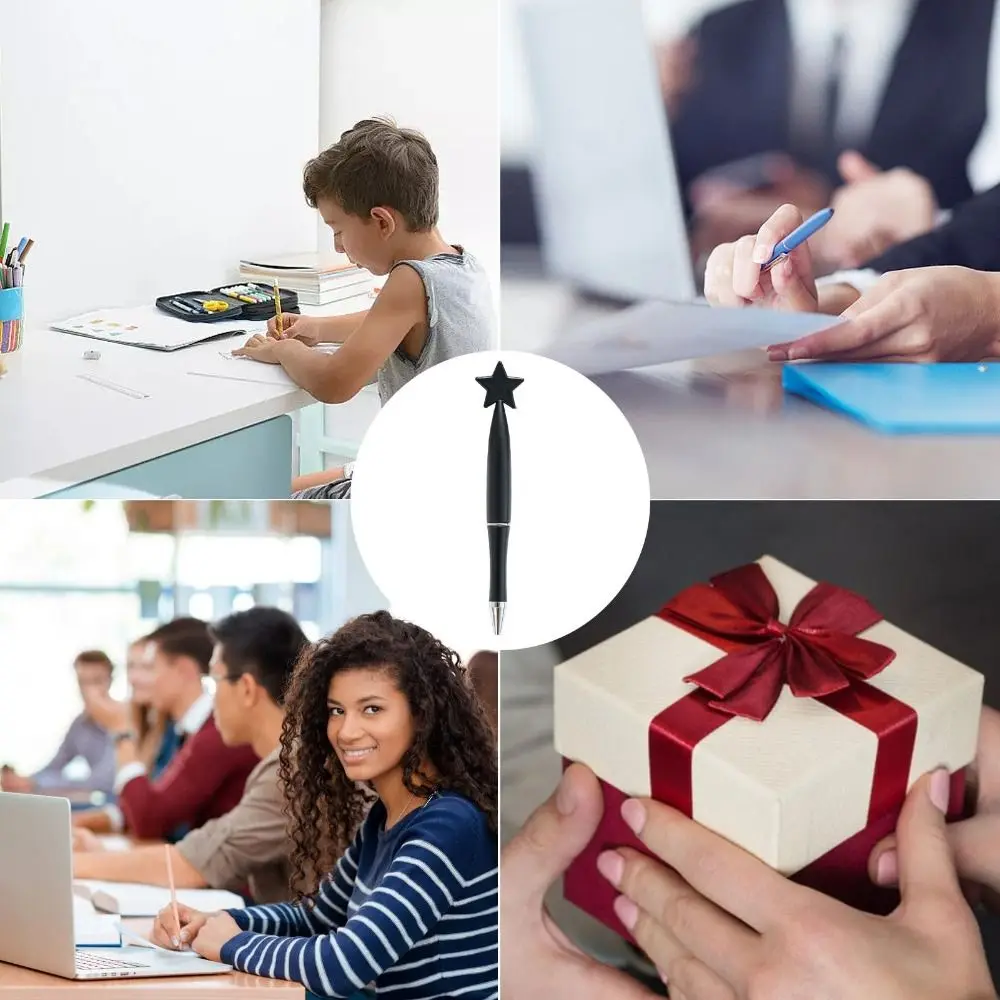 펜타그램 크리 에이 티브 볼펜 부드러운 귀여운 별 모양의 펜 오피스 문구 용품 젤 잉크 롤러 볼 펜 크리스마스 선물