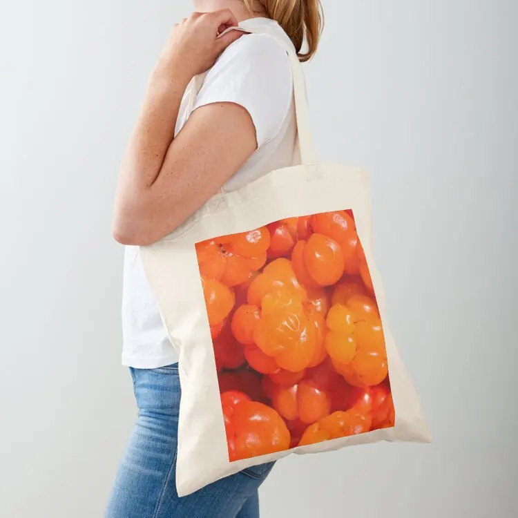 

Cloudberries ripe wild berry Tote Bag reusable shopping bags canvas tote Lady bags personalized tote bag