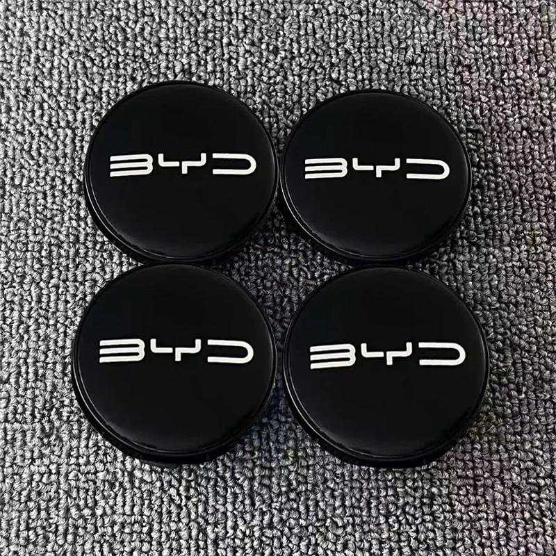 4Pcs 55mm 58mm 68mm Car Wheel Center Hub Caps Rim Cover Badge Emblem For BYD Atto 3 Yuan Plus Song Plus Seal Dolphin Seali