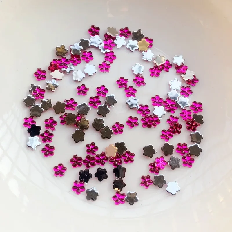 Flower Nail art designs Flatback Cabochon Rhinestones Gems Non Hotfix Stones Crystal Applique 200pcs -HR47