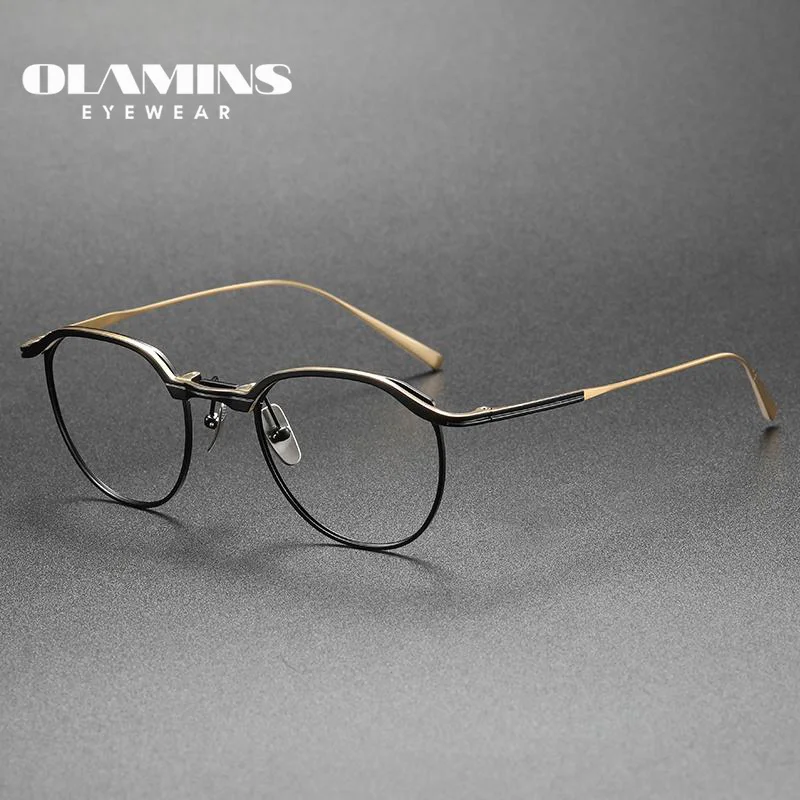 

OLAMINS​ Titanium Frame Eyewear Optical Japan And Korean Style Glasses Anti Reflet Anteojos Opticos STRATUS