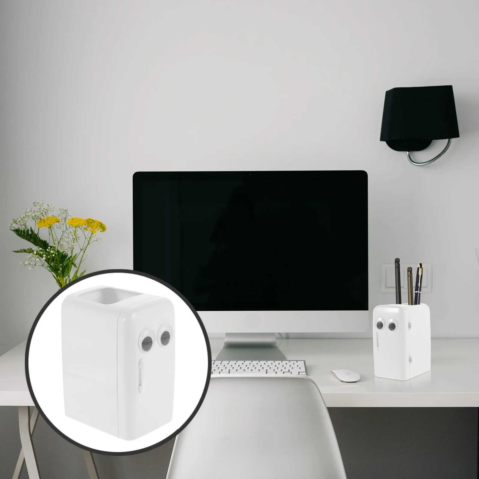 

Layered Pen Holder Large Capacity Makeup Organizer Brush Holder Pen Cup Desktop Storage Container for Office School