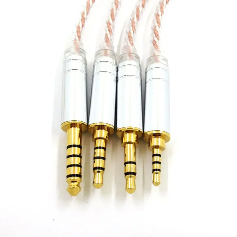 HIFI Đơn Tinh Thể Đồng 2.5mm Cân Bằng Nam đến 3.5mm Dây Âm Thanh Nam Cân Bằng Dropship