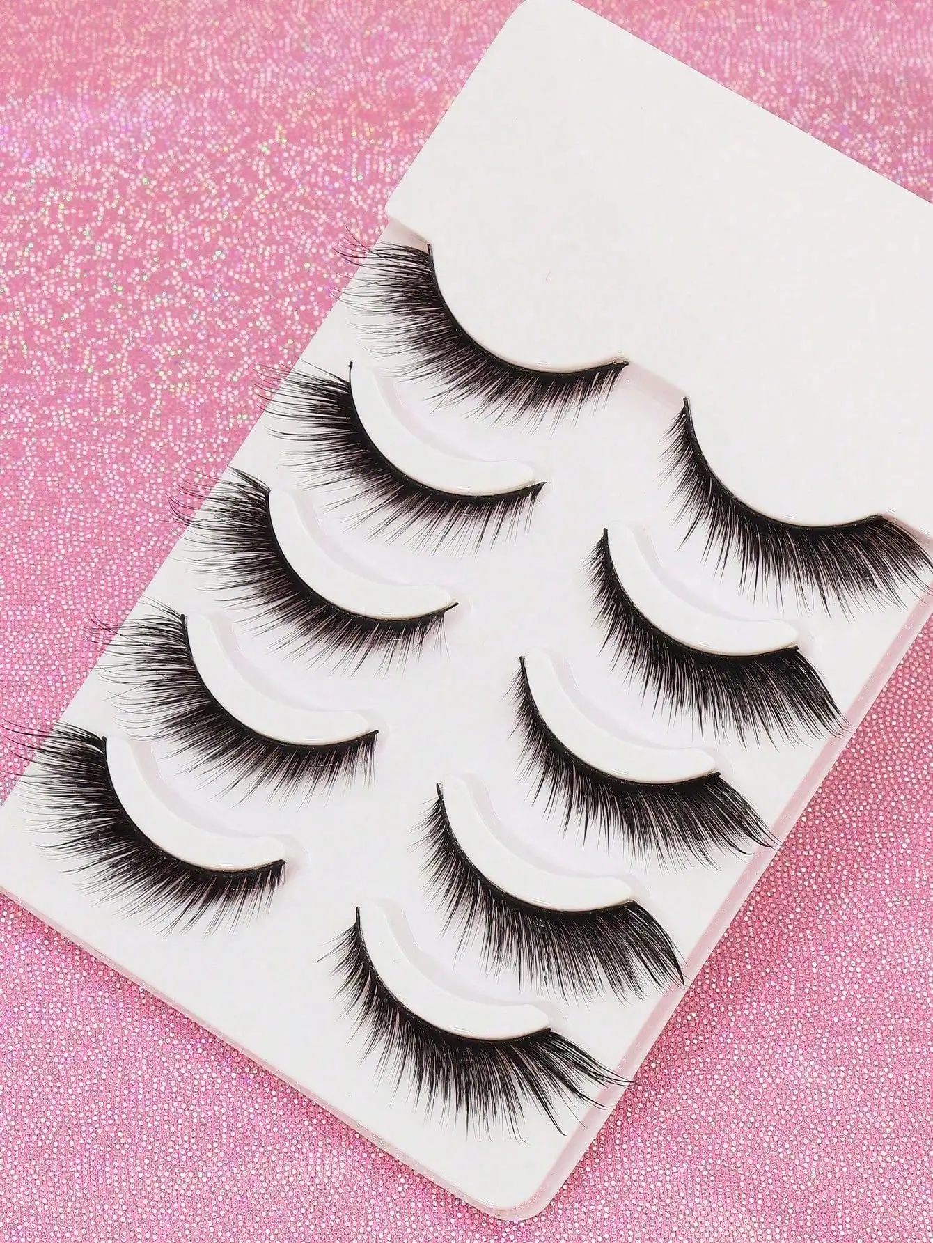 AYRMILLA 5 paires oeil de chat cils vaporeux 3D vison naturel longs faux cils Volume dramatique faux cils maquillage Extension de cils