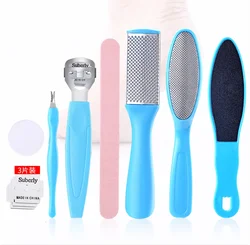 8pcs/Set Foot Rasp Heel Crackles Removal Remover Exfoliating Heel Sharpener Dead Skin Crackle Removal Nail Foot Finger Care Tool