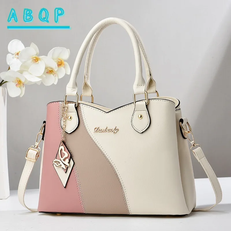 New Women's Handbags Luxury Brand Fashion Women's Shoulder Crossbody Bag Stitching Colorful Casual Women's Bag Large Capacity