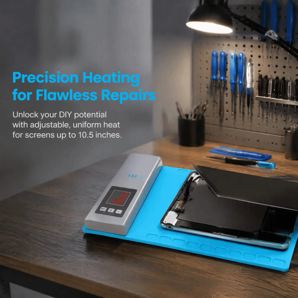 Blue LCD Screen Separator Adjustable Temperature Silicone+ PCB Screen Removal Tool Temperature Display Phone Tablet Heating Mat